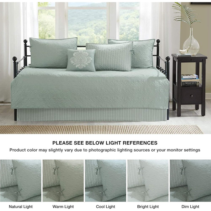Ensemble de housse pour lit de jour en coton 6 pièces, literie toutes saisons matelassée, écume de mer Québec
