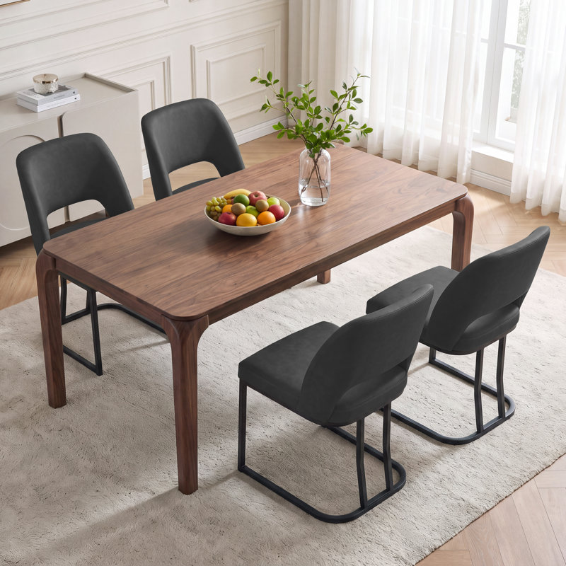 Ensemble de 2 chaises d'appoint rembourrées modernes en similicuir avec cadre en métal pour la cuisine et la salle à manger, ensemble de 2