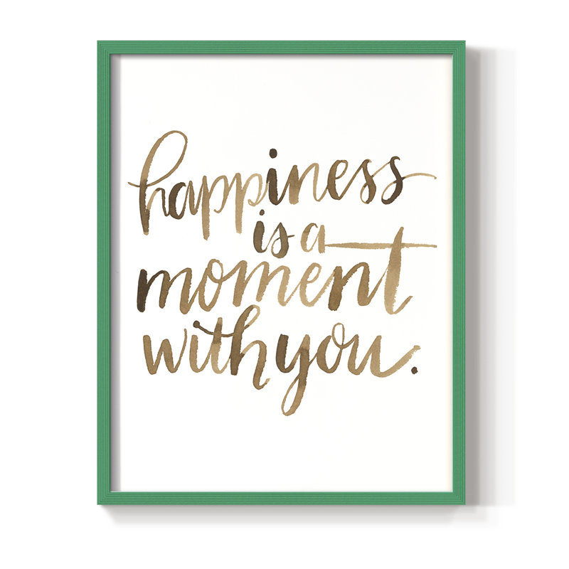 Reproduction encadrée «Loves You II» - bois massif, H 21 po x l 17 po, Vert