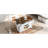 K&K 53.7" Farmhouse Kitchen Island with Power Outlet, 2 Sliding Barn Door Kitchen Storage Island with Drop Leaf, Spice Rack Rolling Kitchen Cart on Wheels, for Home, Kitchen and Dining Room, White-2039857383-2039857377