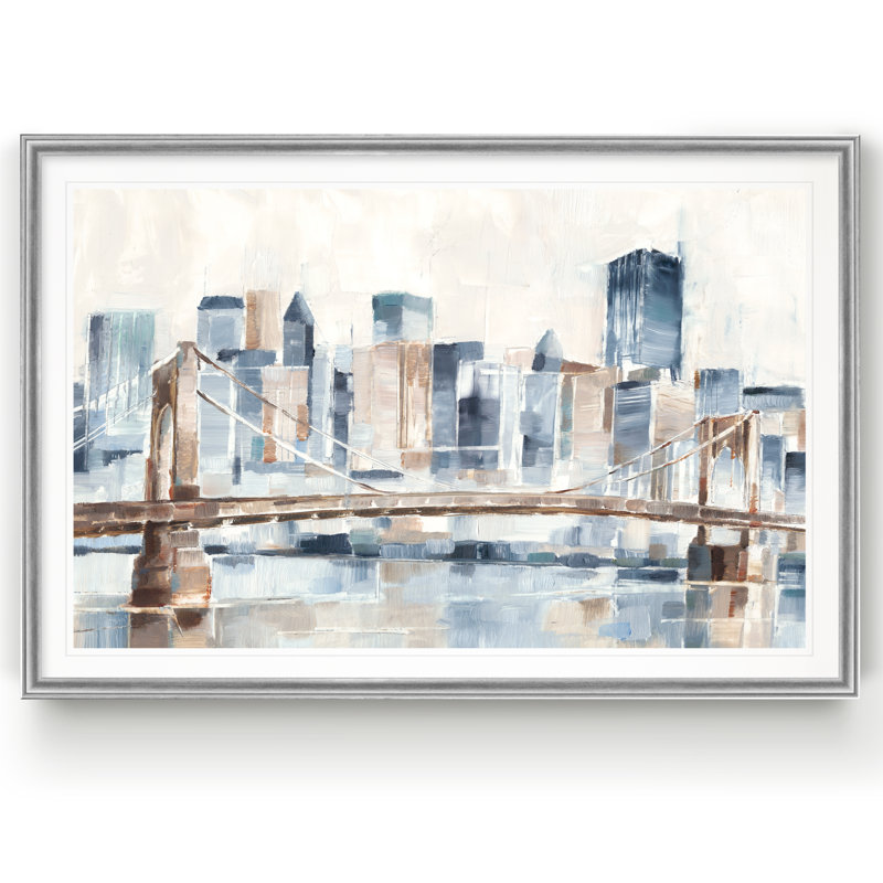 « blue hour ii », impression sur toile, H 22,5 po x l 30,5 po x P 1,5 po, Argent