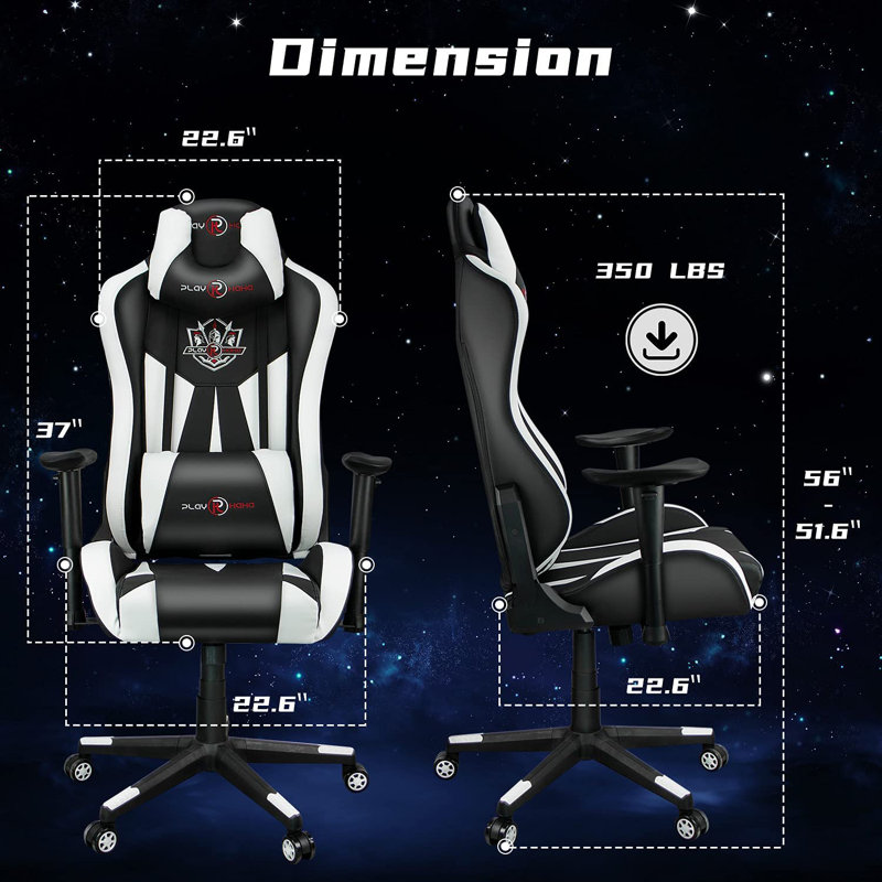 Fauteuil de jeu et de course Divger, Blanc