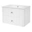 Meuble-lavabo flottant moderne 30 po avec tiroir à fermeture en douceur et lavabo en céramique-35909169