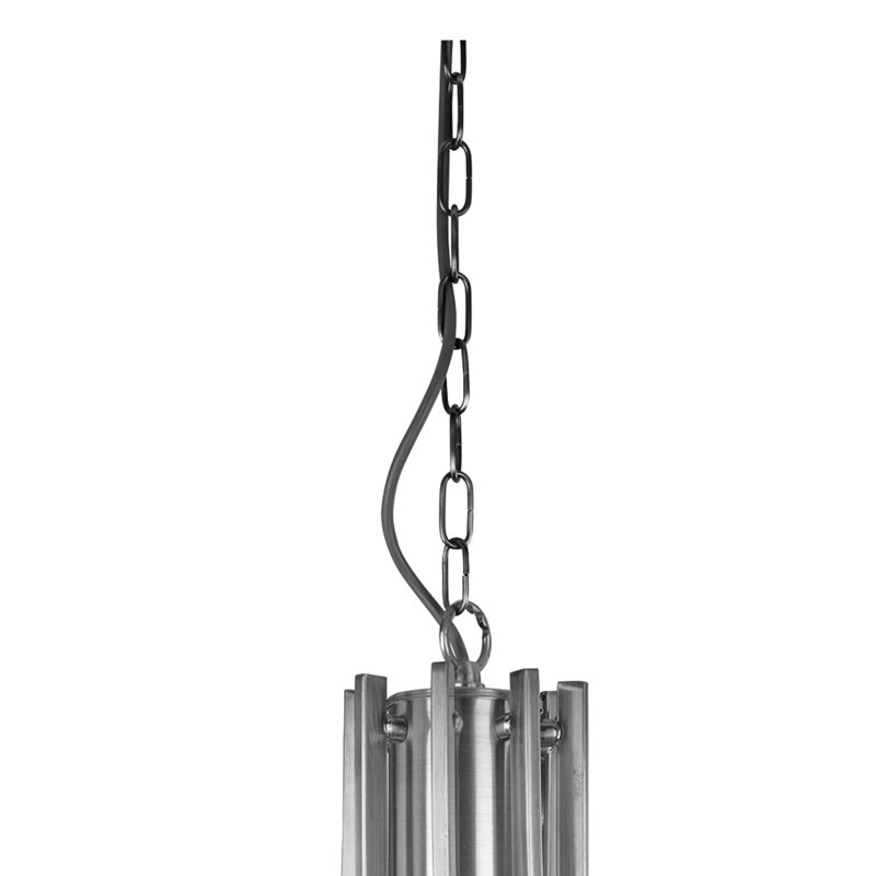 Lustre traditionnel à 8 lumières de style bougie Pamelia, Argent satiné