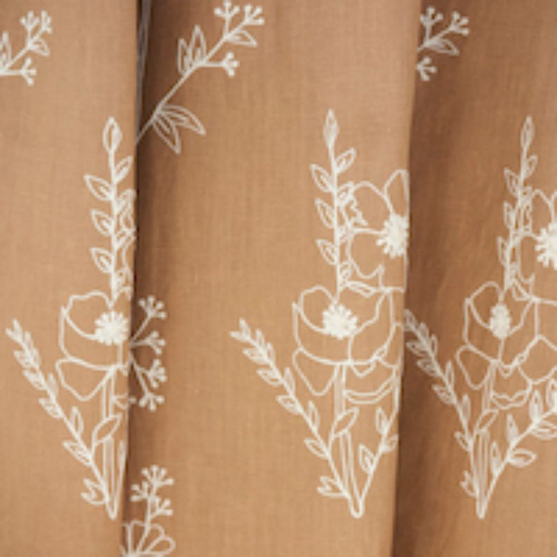 Lisbeth Embroidery Fabric, Camel