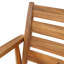 Chaises de salle à manger d'extérieur robustes en bois d'acacia, ensemble de 2, teck clair rustique