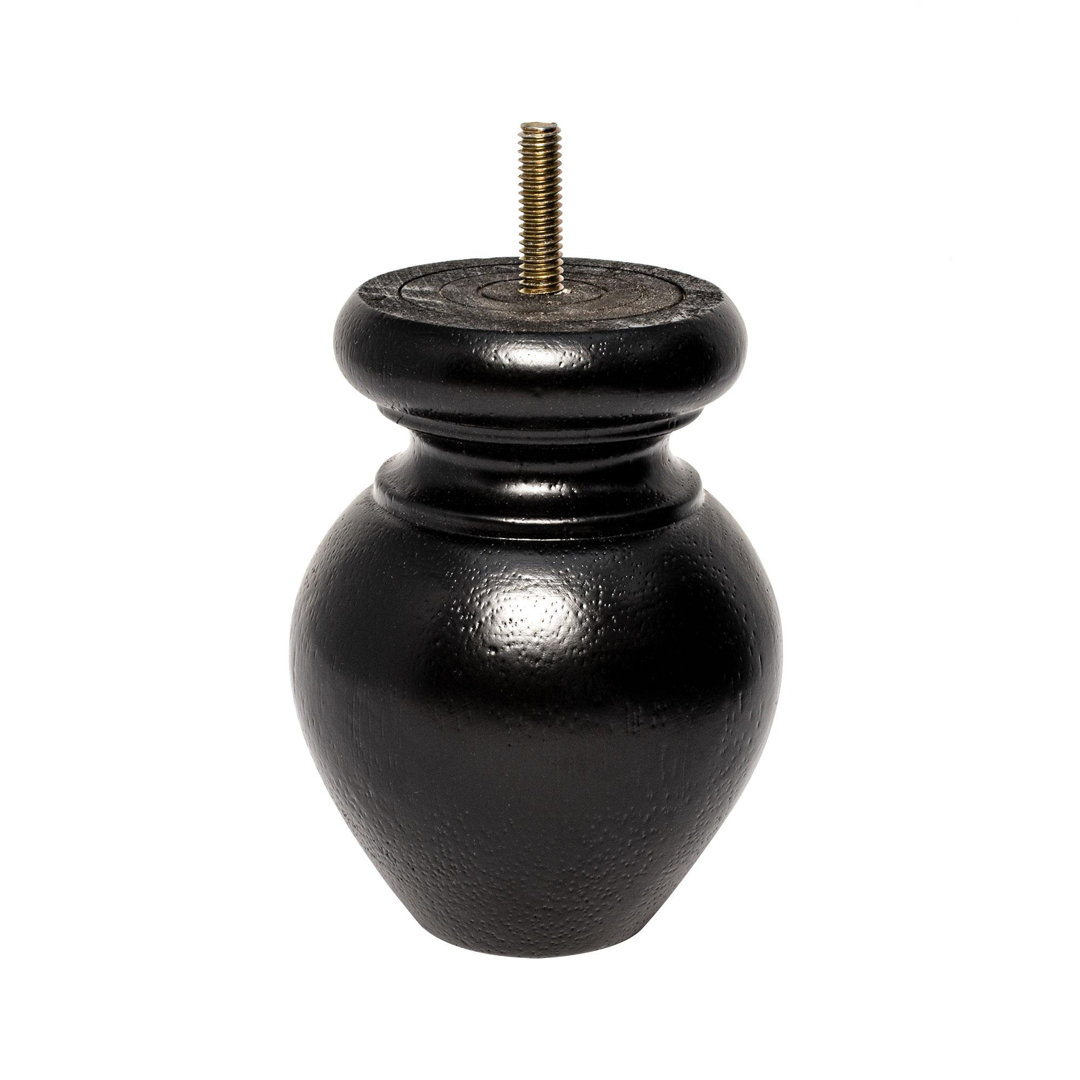 4-1/2 in x 3-1/4 Solid Hardwood Round Bun Foot, 1 Piece Architectural Products by Outwater L.L.C. 