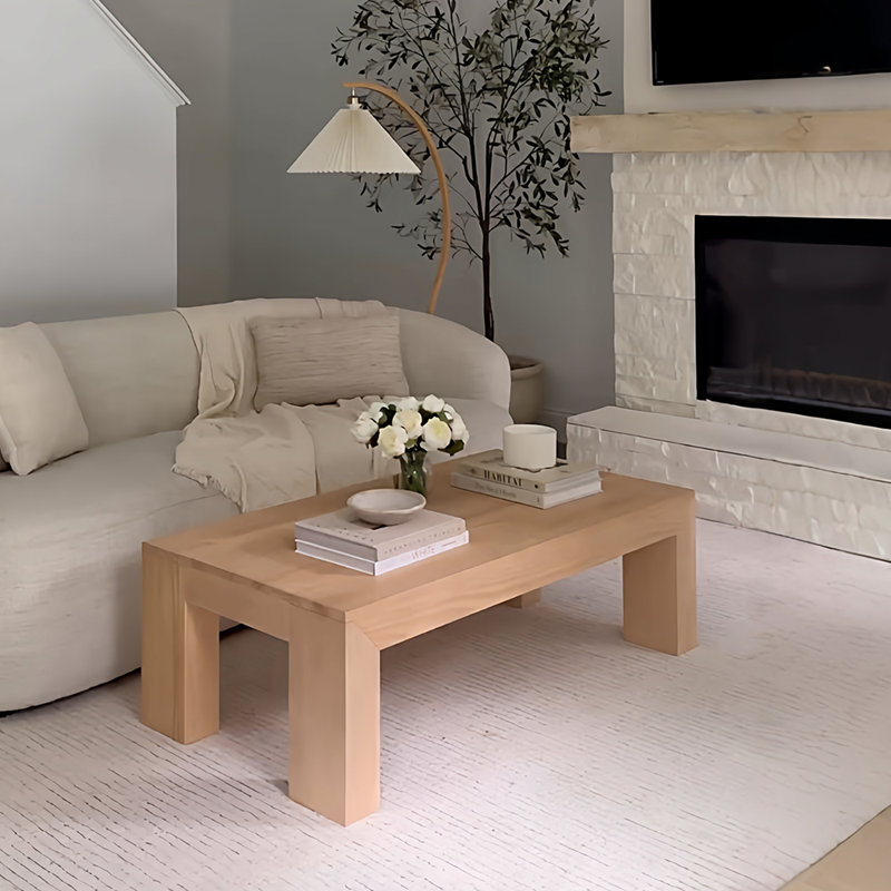 Table basse simple American Country, H 17,7 po x L 63 po x l 27,6 po