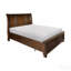 Lit plateforme double avec finition cerisier brun avec rangement pour pied de lit-133517231