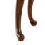 Table de bout Saili, sculptures dorées, cabriole 29 po, bois brun tabac