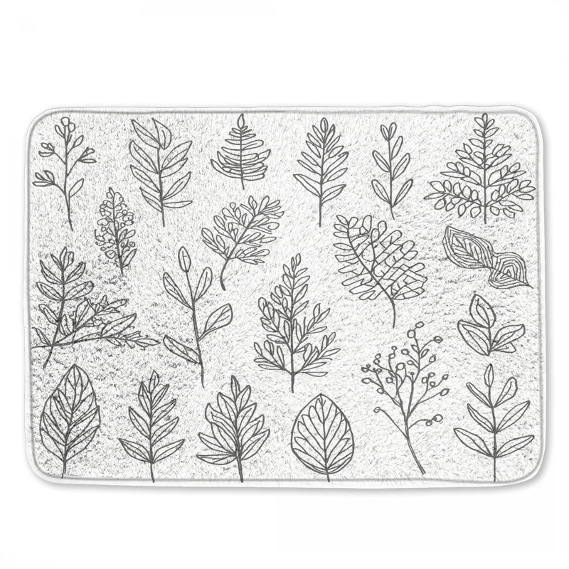 Tapis de bain feuillage, L 24 po x L 17 po