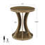 Table de bout ronde 17,72 po, table de bout en bois de style campagnard, table de chevet facile à assembler pour le salon et la chambre à coucher
