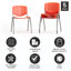 Chaises de vestibule empilables en plastique avec dossiers perforés Oliverson-848270541-809560534