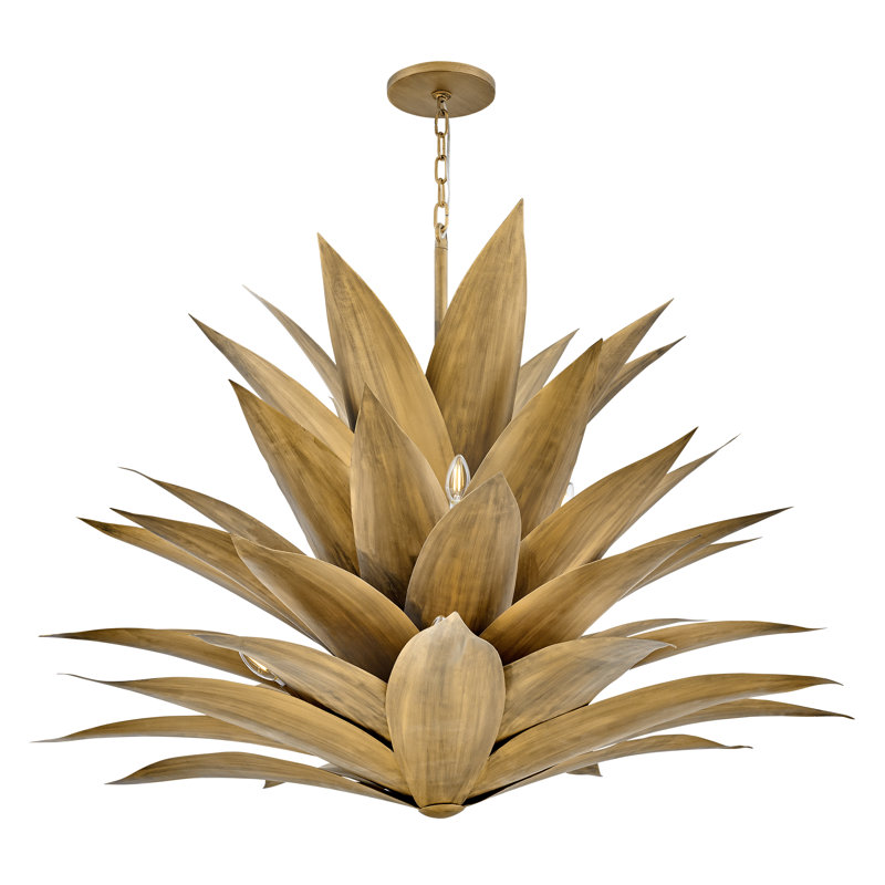 Lustre géométrique unique à 12 lumières Agave