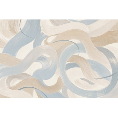 Décoration murale abstraite amovible à motif pinceau Brushstroke