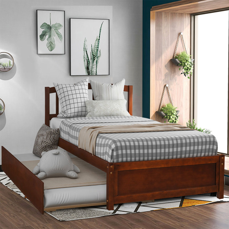 Lit plateforme simple Franja, Noyer