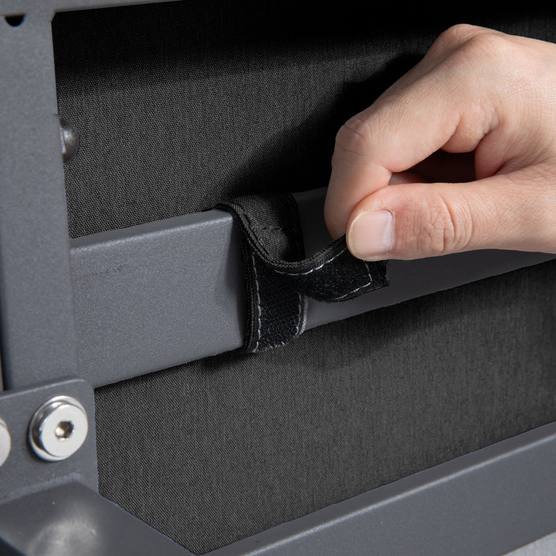 Canapé d'extérieur en aluminium de 78 po de largeur avec accoudoirs et coussins profonds en PEHD aspect bois, Noir