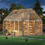 Serre en polycarbonate à structure en aluminium de 8 pi x 10 pi avec évent et gouttière de toit, ensemble d'extérieur robuste-119783979