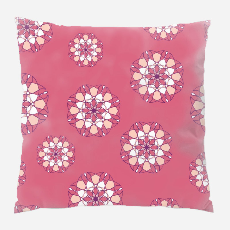 Housse et insert de coussin carré Dinkins, Rose, Intérieur