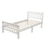 Structure de lit plateforme simple en bois avec tête de lit et pied de lit, support à lattes solides, sans sommier