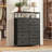 Chaseburg 8-Drawer Dresser with Open Media Shelf, 45.9'' Tall Dresser with Wooden Top, Black Dresser with Sturdy Frame, Chest of Drawers for Bedroom, Closet, Hallway-1768525080