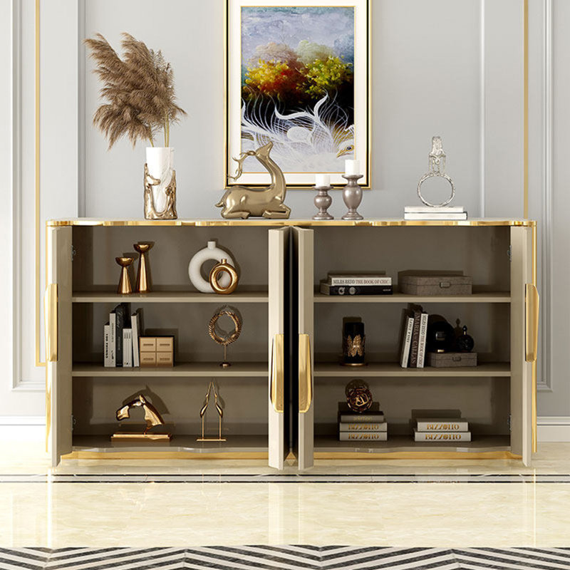 Armoire d'entrée moderne et luxueuse, Doré / champagne