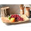 Assiette décorative en bois brun Ako