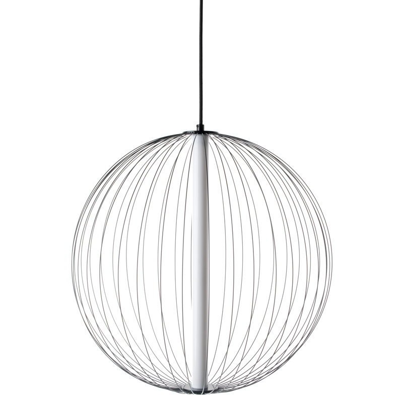 Thirza 1 - Light LED Pendant, 20" H x 20" W x 15" D, Black