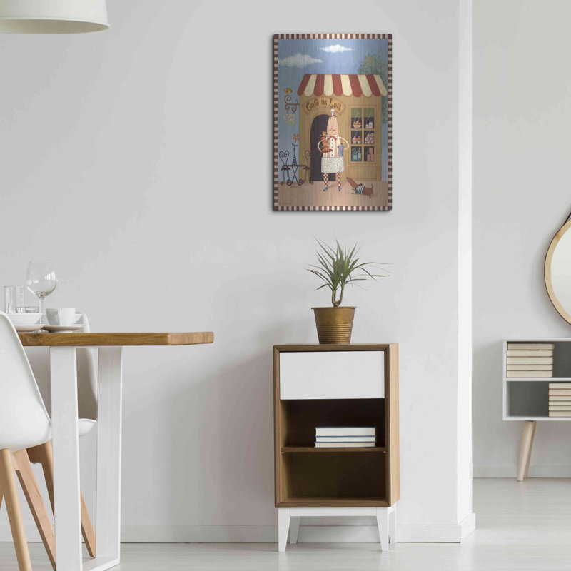 Winston Porter «Chef 6 Cafe Au Lait» par Viv Eisner, art mural en métal, H 24 po x l 16 po