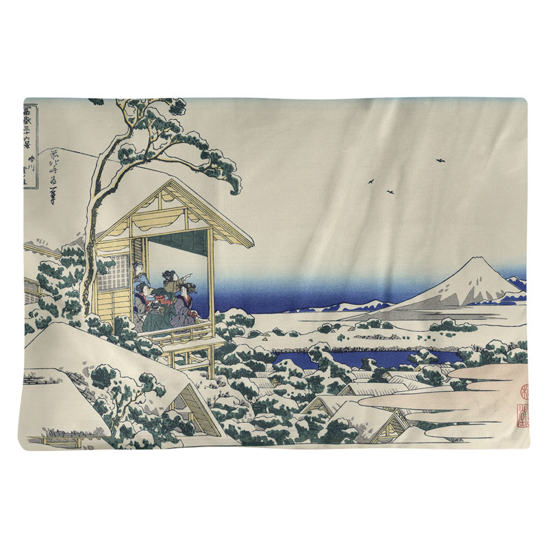 Napperon 18 "Katsushika Hokusai à Koishikawa, Blanc, Polyester sergé