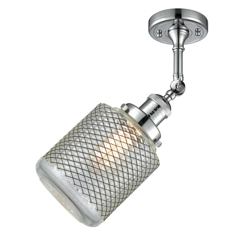 Plafonnier semi-encastré 1 lumière 6 po Iyana, Ampoule non incluse, Chrome poli