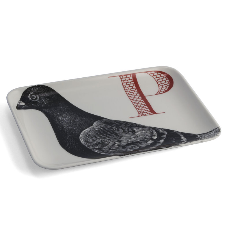 Plateau en mélamine à l’alphabet p pigeon Cadence