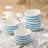 Dockside Blue Jumbo Chowder Bowls - Set of 4, 22 oz, Perfect for Soups, Stews, and Casual Dining - Durable Stoneware with Coastal Charm. Great for serving chowders, bisques, or noodle soups.