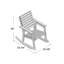 Chaise d'extérieur en bois massif à bascule Laci-27430686