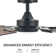132.1cm 5 - Blade LED Ceiling Fan with Remote Control and Light Kit Included