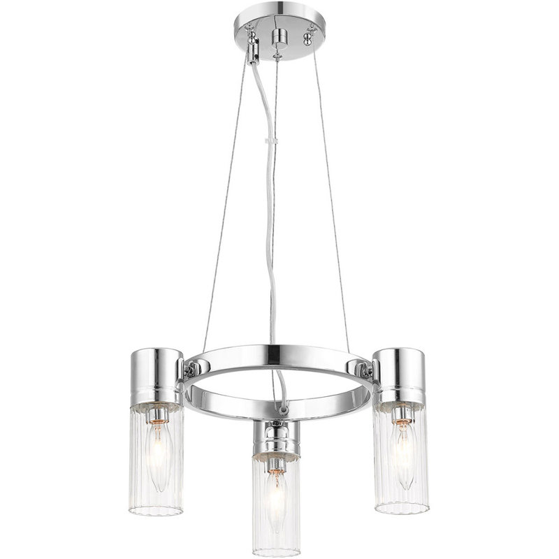 3 - Light Wagon Wheel Chandelier