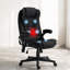 Siège inclinable avec commande à distance, conception réglable en polyester noir, structure en métal 25,5 x 28 x 47,2 po