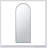 28x1x74" Celine Black Arch Body Mirror