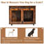 Mobilier de cage pour chien, table de caisse pour chien en bois, 2 pièces, cage de niche pour chien