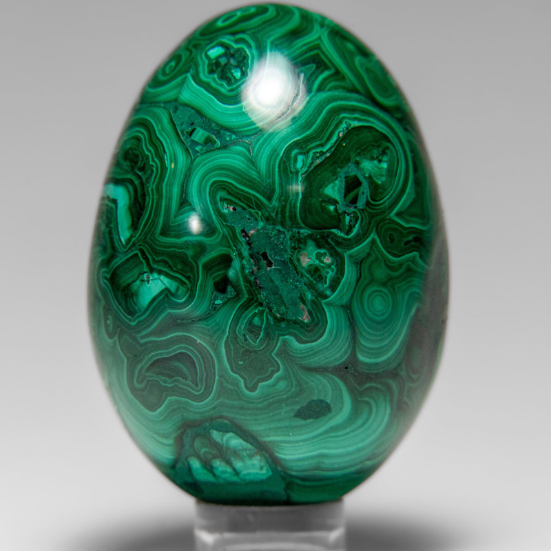 Genuine Polished Malachite Egg (167.2 Grams)