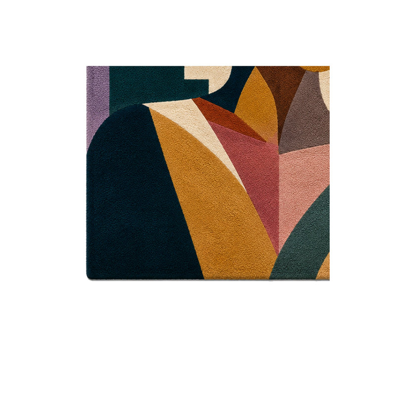 Tapis noir tissé lavable Mosso, 2'4" x 3'11"