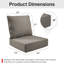 Ensemble de coussin de siège et de dossier en polyester résistant aux intempéries Deb-974621534-981643829-988359218