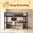 Metal Queen Size Loft Bed With Power Outlet And LED Lighted, Space-Saving, Noise Reduced