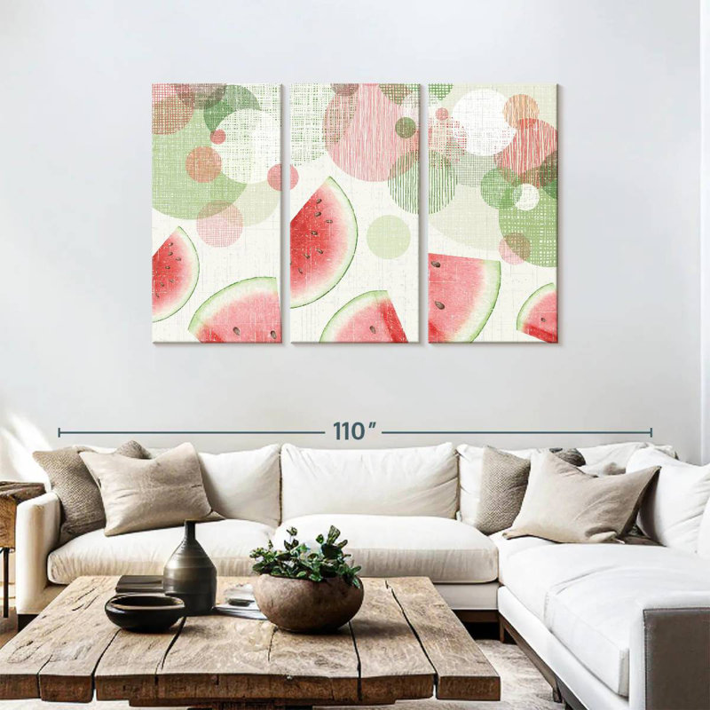 Délice de melon d'eau, 48" H x 74" W