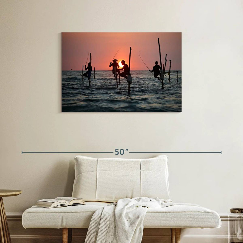 Stilt Fishermen, 24" H x 36" W