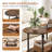Oval 2-Tier Coffee Table with Rustic Wood Finish & Metal Legs, Vintage-Modern Center Table for Living Room