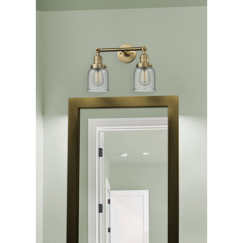 Latta 2 - Light Dimmable Vanity Light, Clear, LED, Brushed Satin Nickel