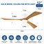 52 po Ventilateur de plafond encastré intelligent à 3 pales avec télécommande, moteur à courant continu réversible silencieux, lumière DEL à intensité variable-20869160-20869161