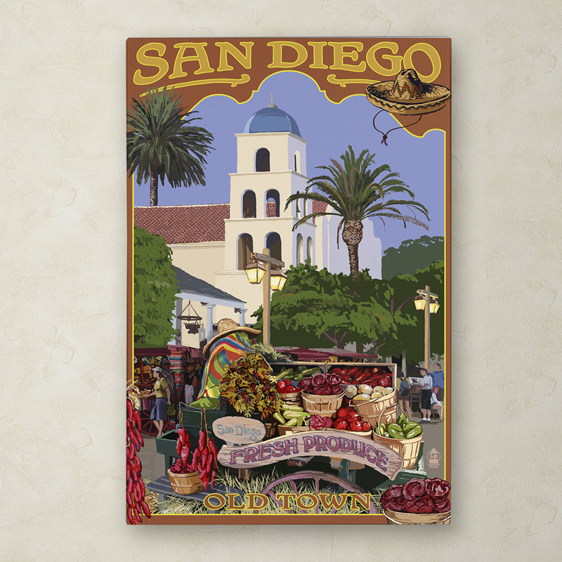 Publicité rétro sur toile Kadey «Travel Poster 47», H 19 po x l 12 po x P 2 po