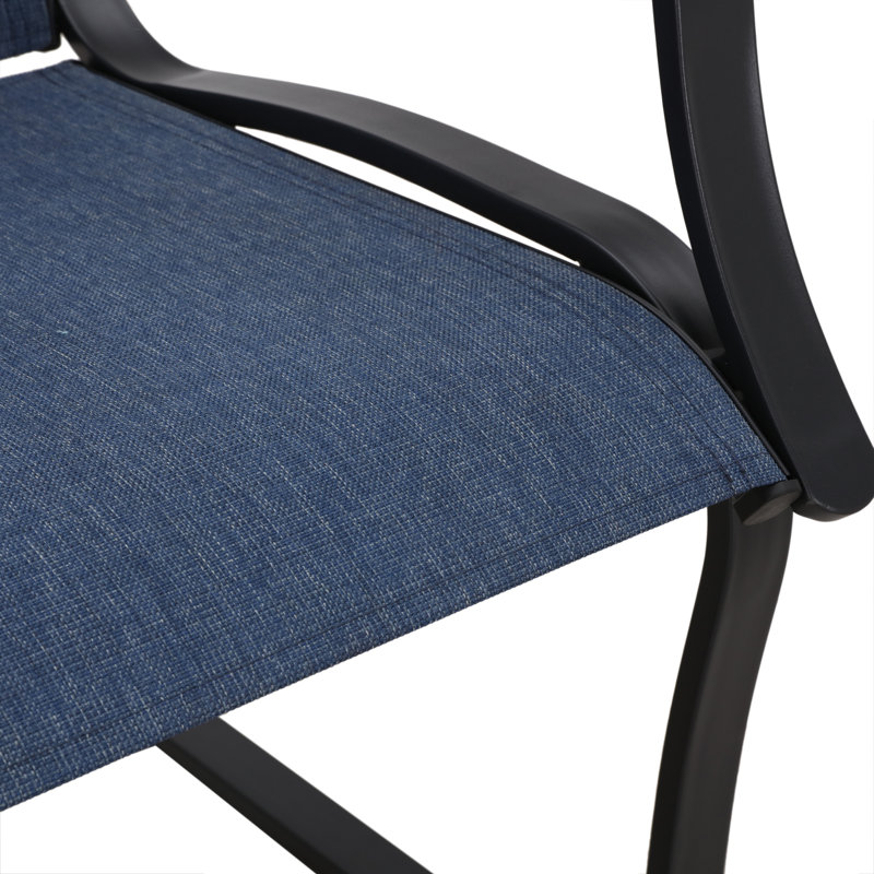 Fauteuil de patio Rusi, Bleu